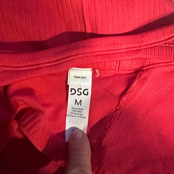 DSG Vibrant Red Ribbed Tank Top - Picture 2 of 4